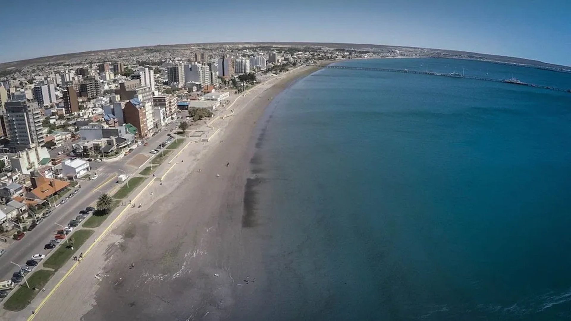 Playa de Puerto Madryn en verano